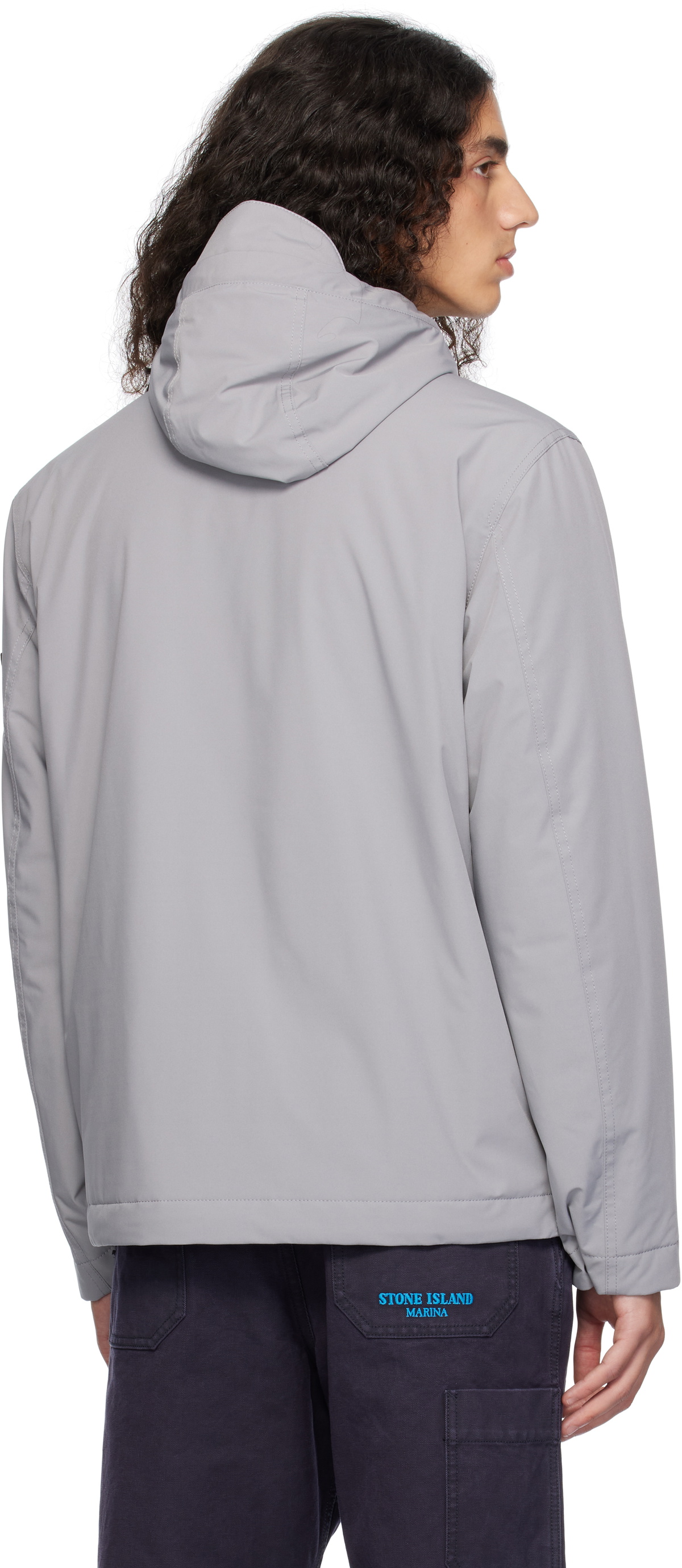 Stone Island Gray 40627 Soft Shell-R PrimaLoft Insulated Jacket