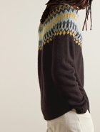 YMC - Fair Isle Jacquard-Knit Sweater - Brown