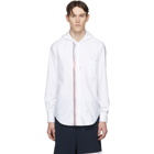 Thom Browne White Zip-Front Oxford Shirt