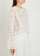 Loveshackfancy Hawthorne Embroidered Cotton top White