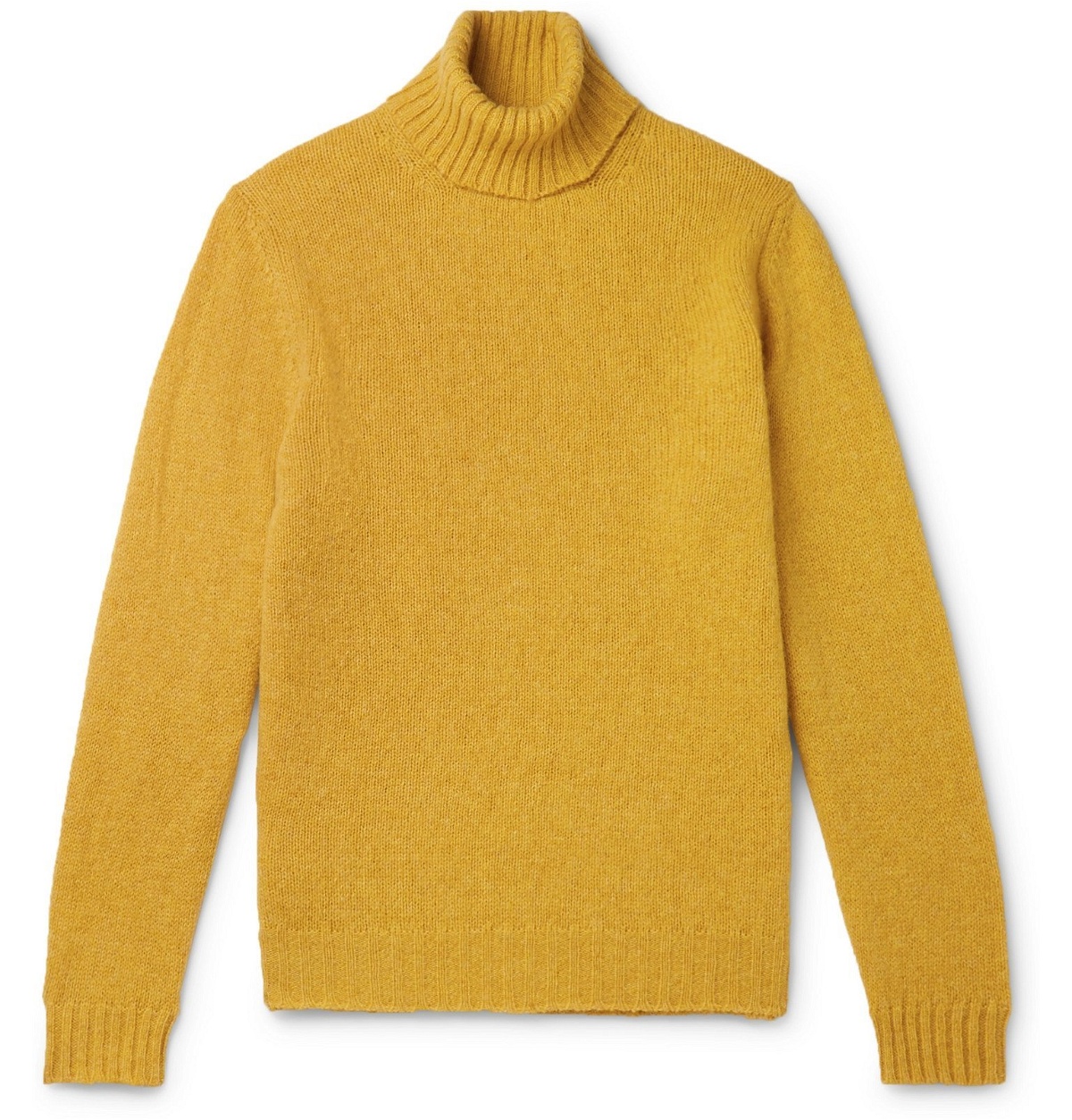 MAN 1924 - Shetland Wool Rollneck Sweater - Yellow MAN 1924