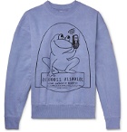 Cav Empt - Embroidered Loopback Cotton-Jersey Sweatshirt - Blue