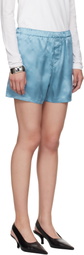 Meta Campania Collective Blue Henry Fluid Silk Shorts
