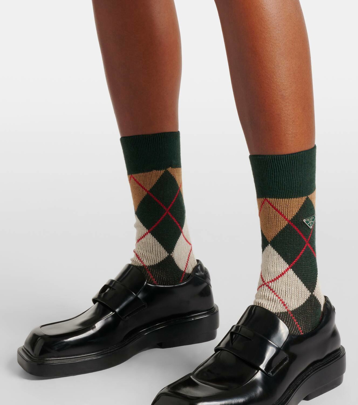 Prada Argyle cotton-blend socks