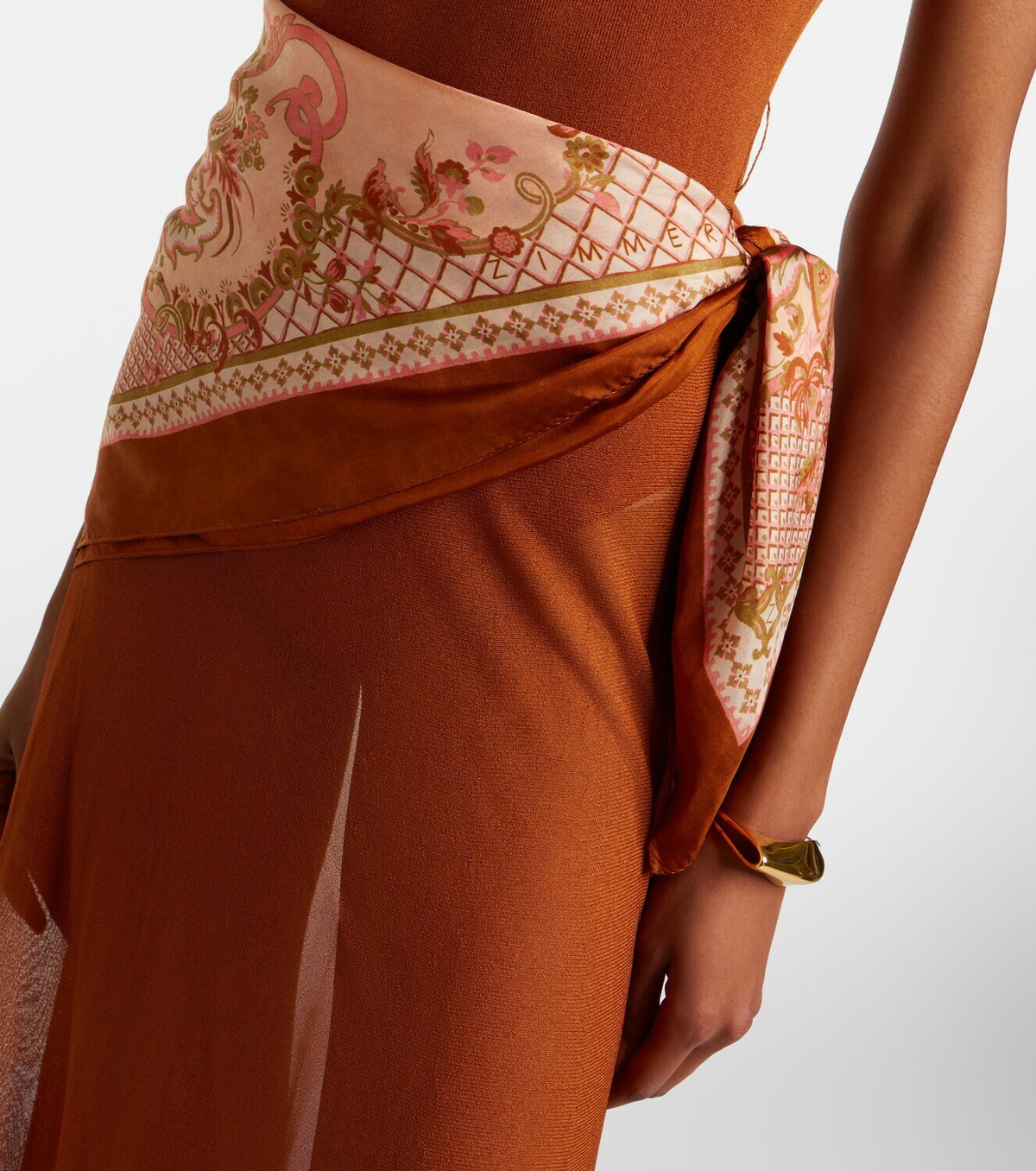 Zimmermann Aster silk-trimmed maxi dress