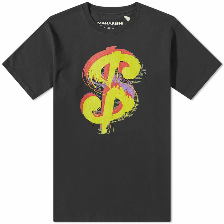 Photo: Maharishi Men's Maha Warhol Dollar Sign T-Shirt in Black