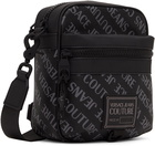 Versace Jeans Couture Black Saffiano Allover Messenger Bag