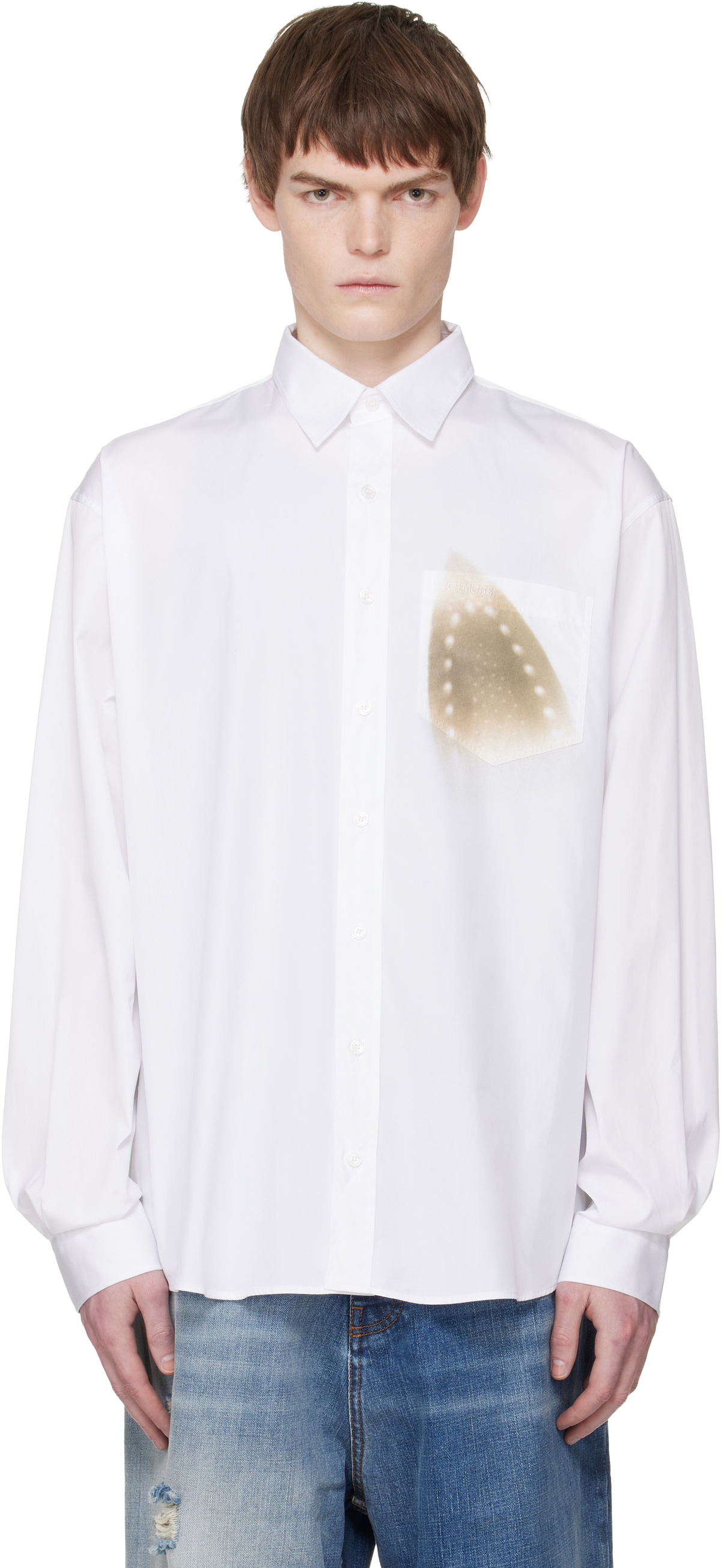 VETEMENTS White Well Ironed Classic Shirt
