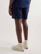 Universal Works - Straight-Leg Cotton-Blend Terry Drawstring Shorts - Blue