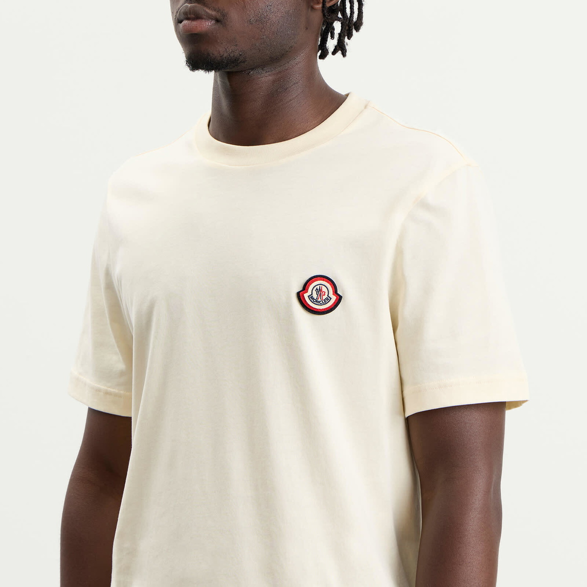 Moncler Men's Cotton Logo T-Shirt in White