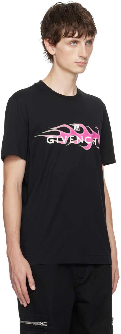 Givenchy Black Flames T-Shirt Givenchy