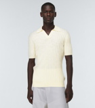 Frescobol Carioca Rino ribbed-knit cotton-blend polo shirt