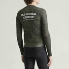 Pas Normal Studios Men's Essential Light Long Sleeve Jersey in Aop Grain Dark Lime