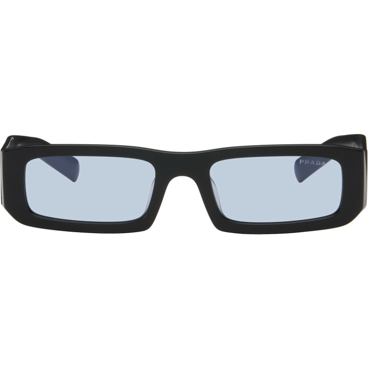 Photo: Prada Eyewear Black Rectangular Sunglasses