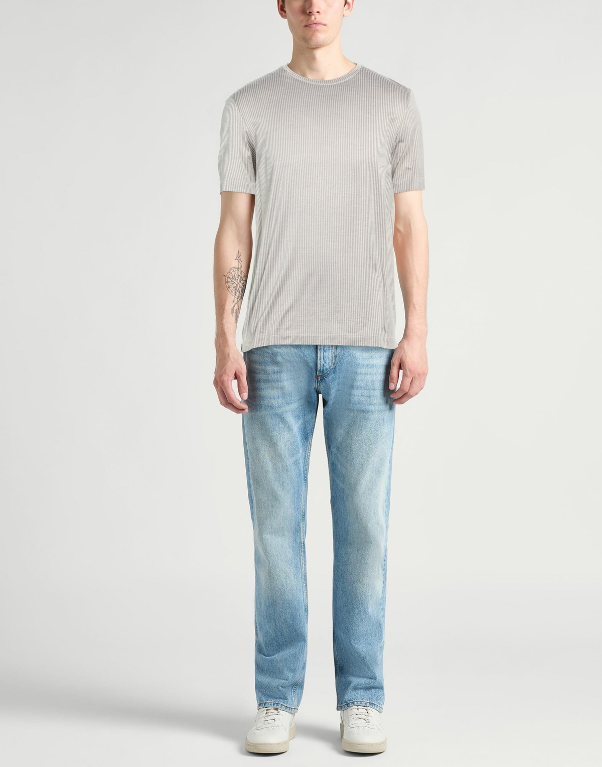 Drumohr Mens T-shirt in Grey