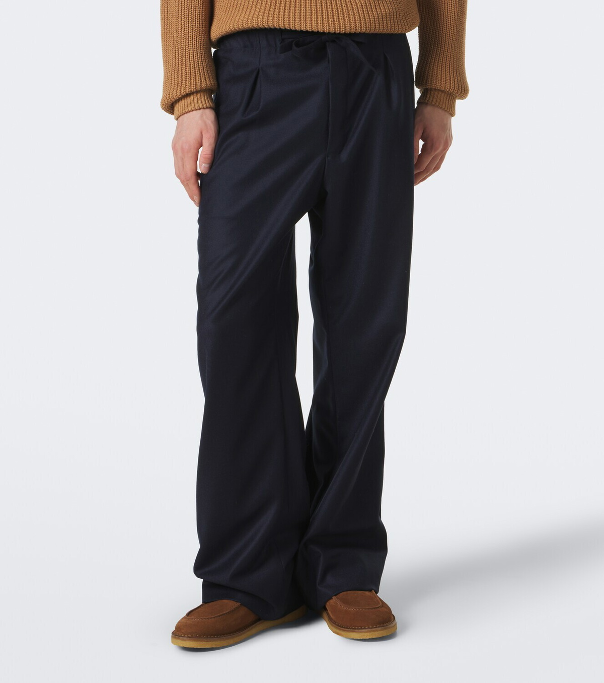 Stòffa Wool and cashmere wide-leg pants