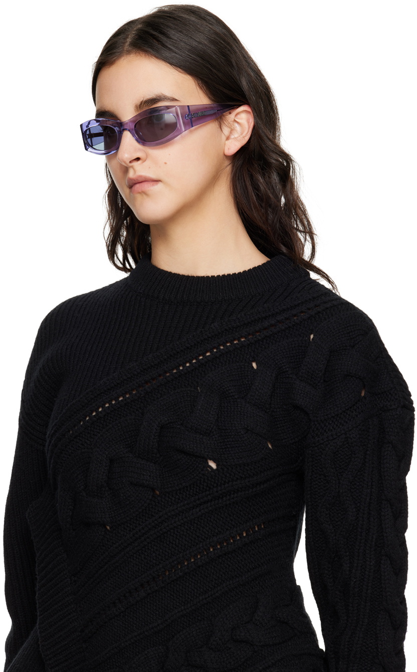 MCQ Purple Oval Sunglasses