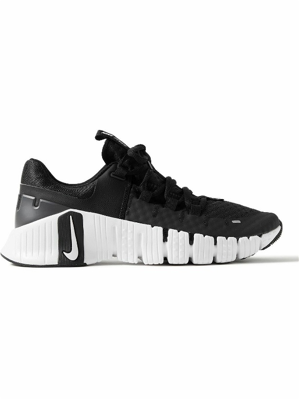 Photo: Nike Training - Free Metcon 5 Rubber-Trimmed Mesh Sneakers - Black