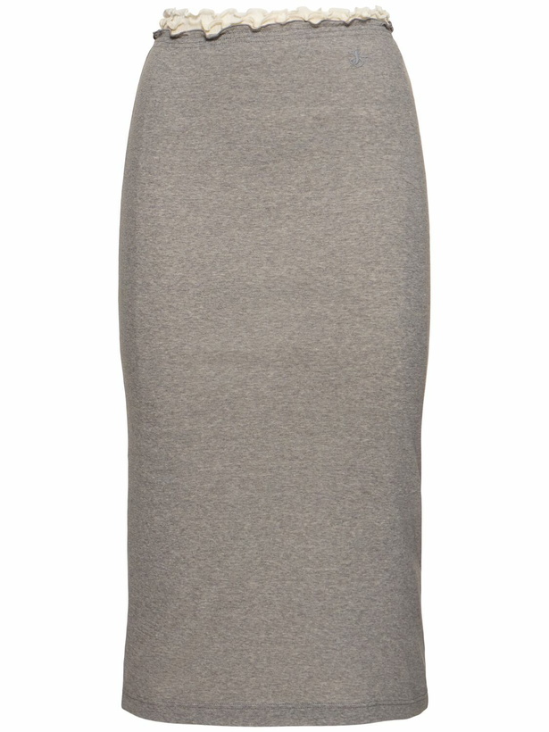 Photo: JIL SANDER 3-layer Jersey Midi Skirt