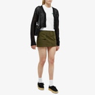 Maison Kitsuné Women's Double Seasonal Fox Head Patch Cropped T-Shirt in White