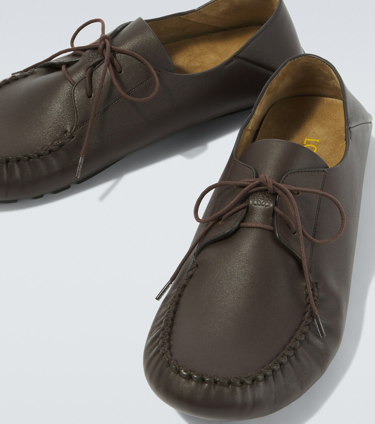 Loewe Rambla leather boat shoes