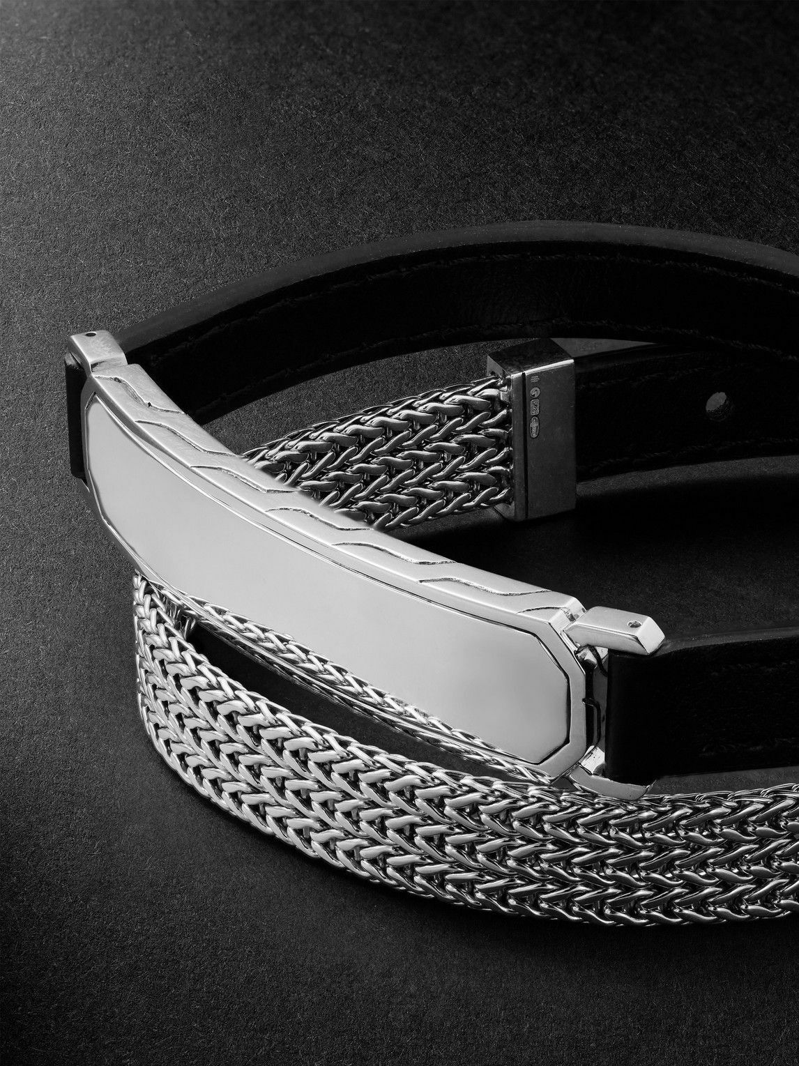 John Hardy - Sterling Silver and Leather Bracelet - Silver