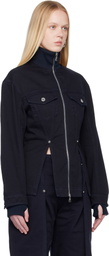 Jean Paul Gaultier Navy 'The Slit' Denim Jacket