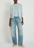 Anine Bing Moni Wool and Cashmere-blend Cardigan Light Blue