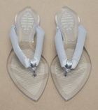 Alaïa Invisible satin thong sandals