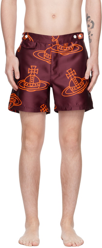 Photo: Vivienne Westwood Burgundy Orb Swim Shorts