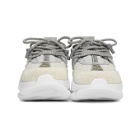 Versace Silver Glitter Chain Reaction Sneakers