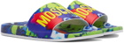 Moschino Multicolor Tie-Dye Slides