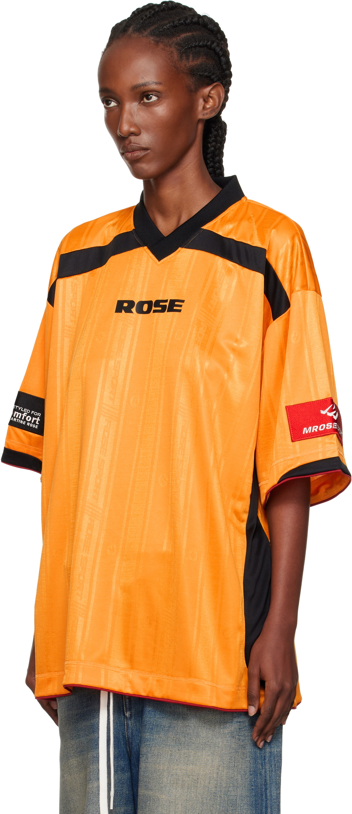 Martine Rose Yellow Printed Football T-shirt