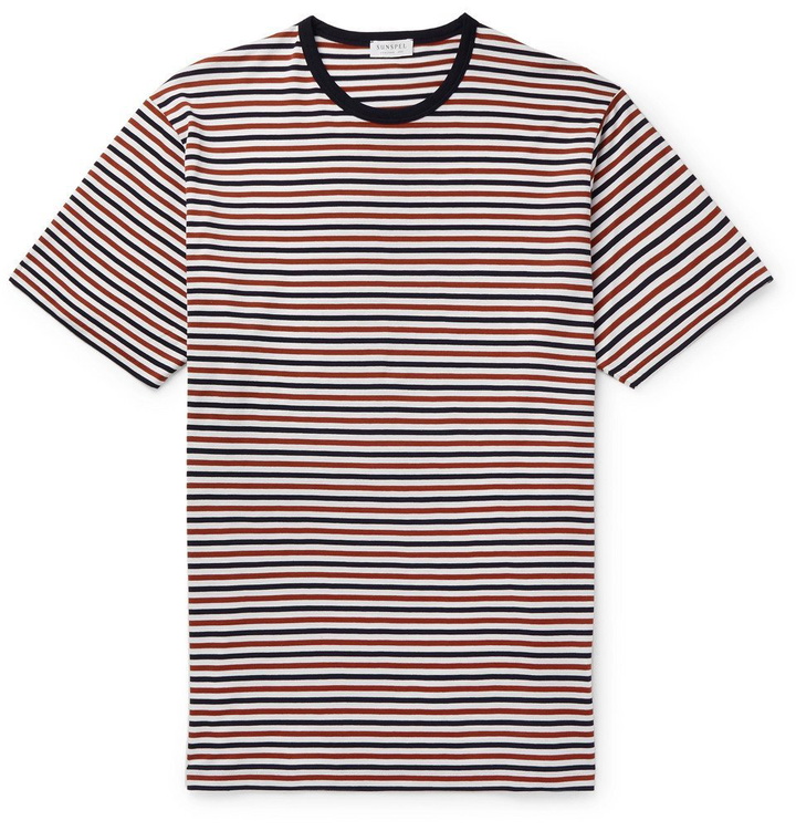 Photo: Sunspel - Striped Pima Cotton-Jersey T-Shirt - Multi