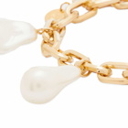 Rejina Pyo Women's Trio Chain Bracelet in Glass Pearl Gold