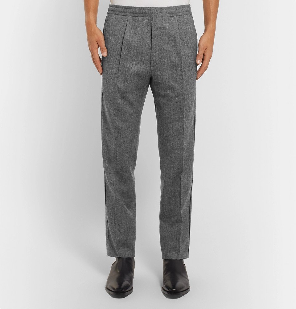 Tapered Check Suit Pants | boohooMAN USA