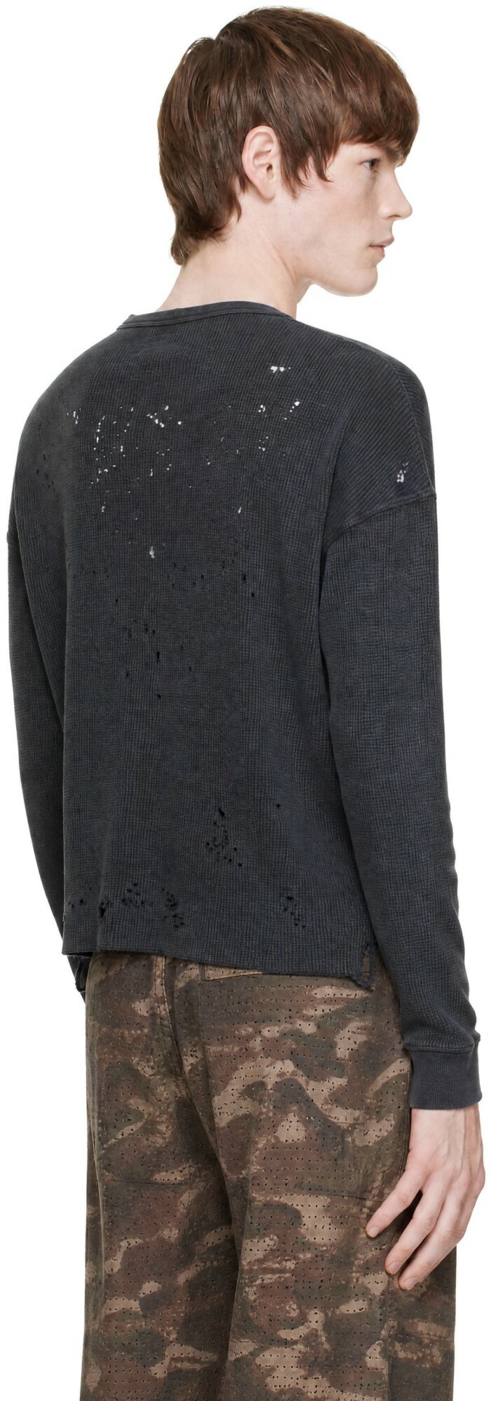 Satisfy Gray MothTech Waffle Long T-shirt