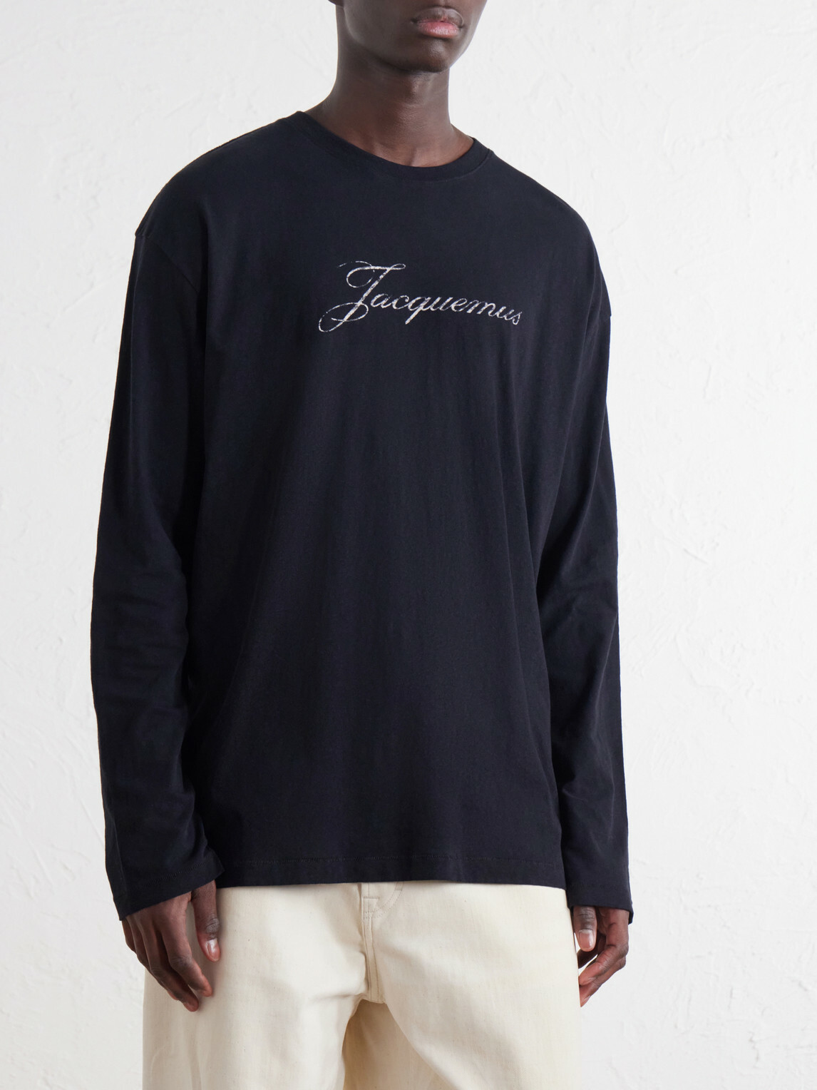 Jacquemus - Logo-Printed Cotton and Hemp-Blend Jersey T-Shirt - Black