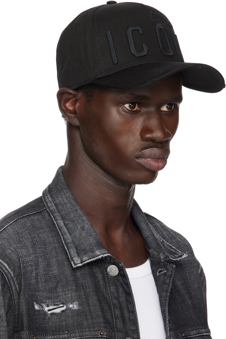 新品 DSQUARED2 Icon New Generation キャップ Dsquared2 Black 'Be ICON' Baseball Cap Dsquared2