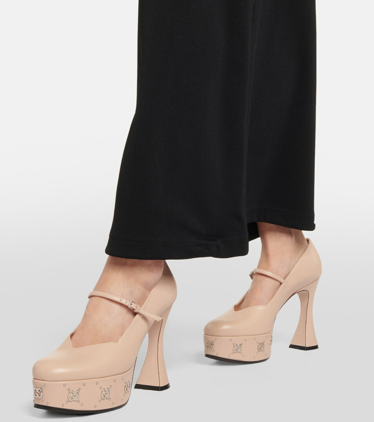 【GUCCI】gucci janaya sndl ld32 GUCCI - Janaya Leather Platform Sandals Gucci