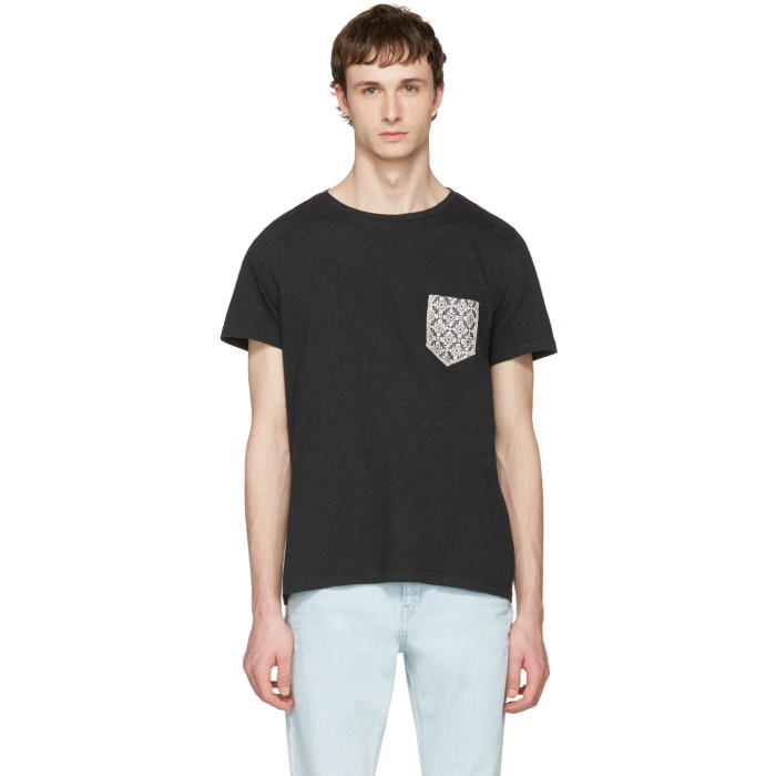 Photo: Maison Margiela Black Pocket Patch T-Shirt