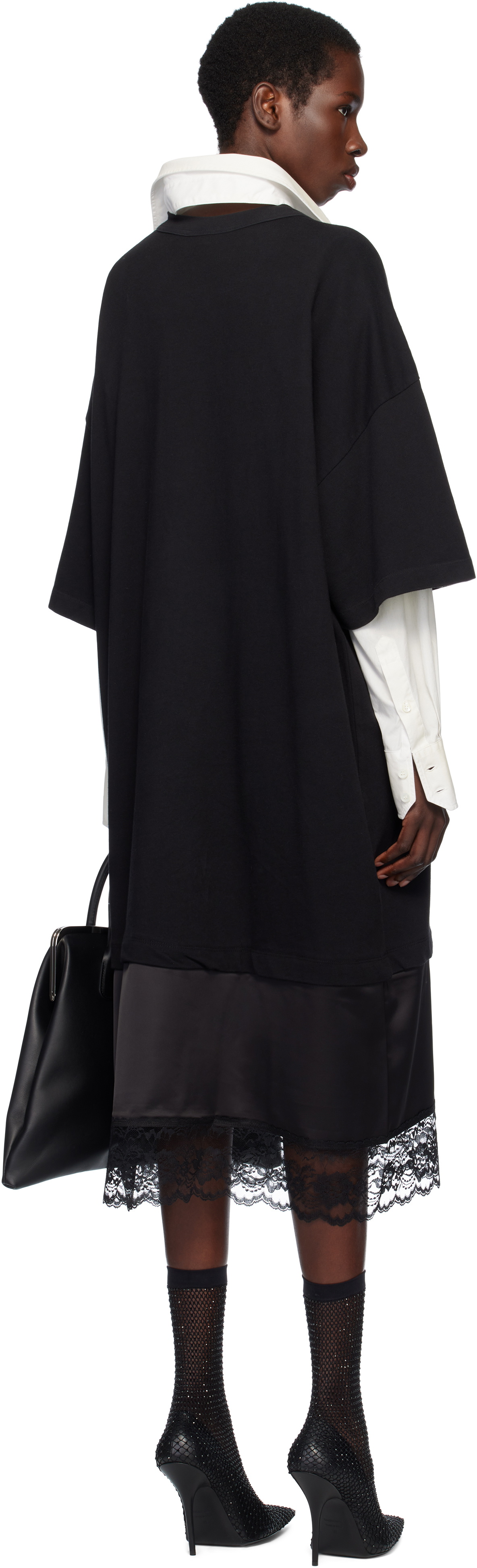 VAQUERA Black Slip Skirt Tall Tee Maxi Dress