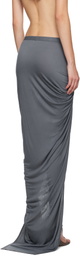 Rick Owens Lilies Gray Porterville Twist Edfu Maxi Skirt