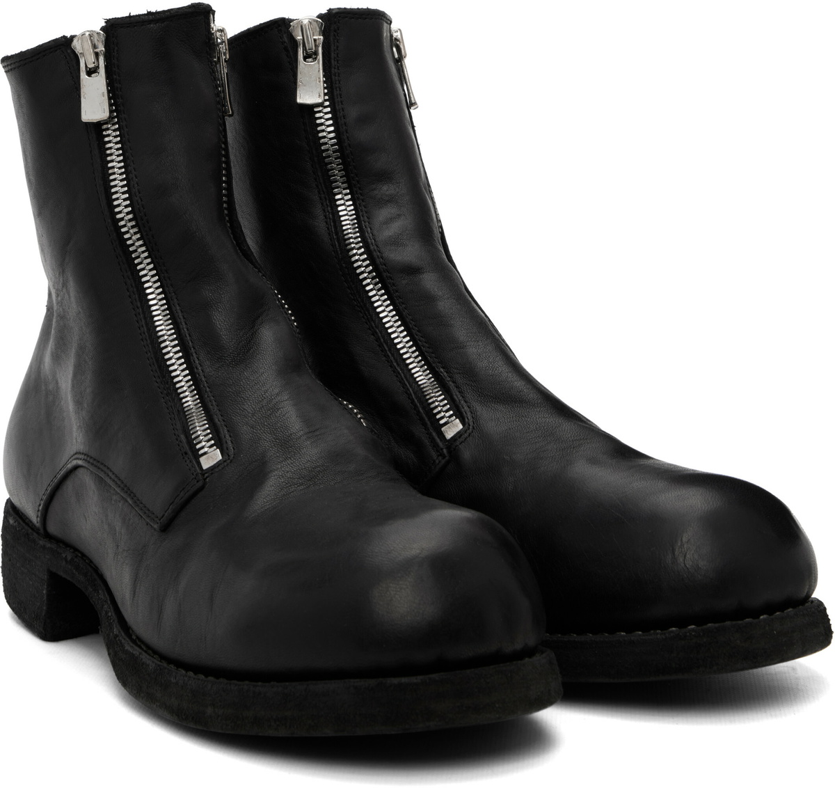 Guidi Black GR07FZ Zip Up Boots