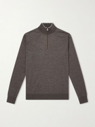 Peter Millar - Excursionist Merino Wool-Blend Half-Zip Sweater - Brown