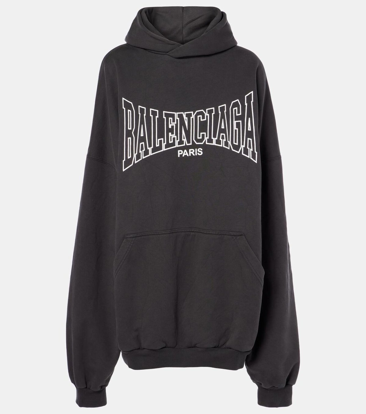 Balenciaga Logo cotton jersey hoodie Balenciaga