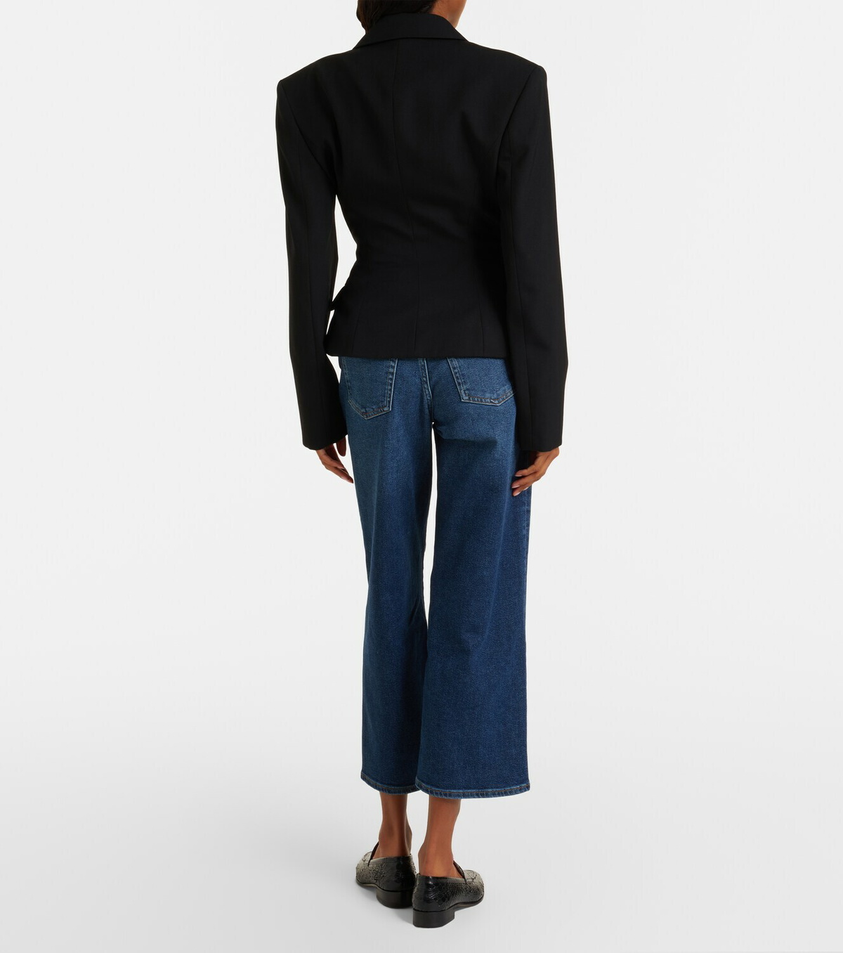 7 For All Mankind Stovepipe cropped straight jeans