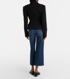 7 For All Mankind Stovepipe cropped straight jeans