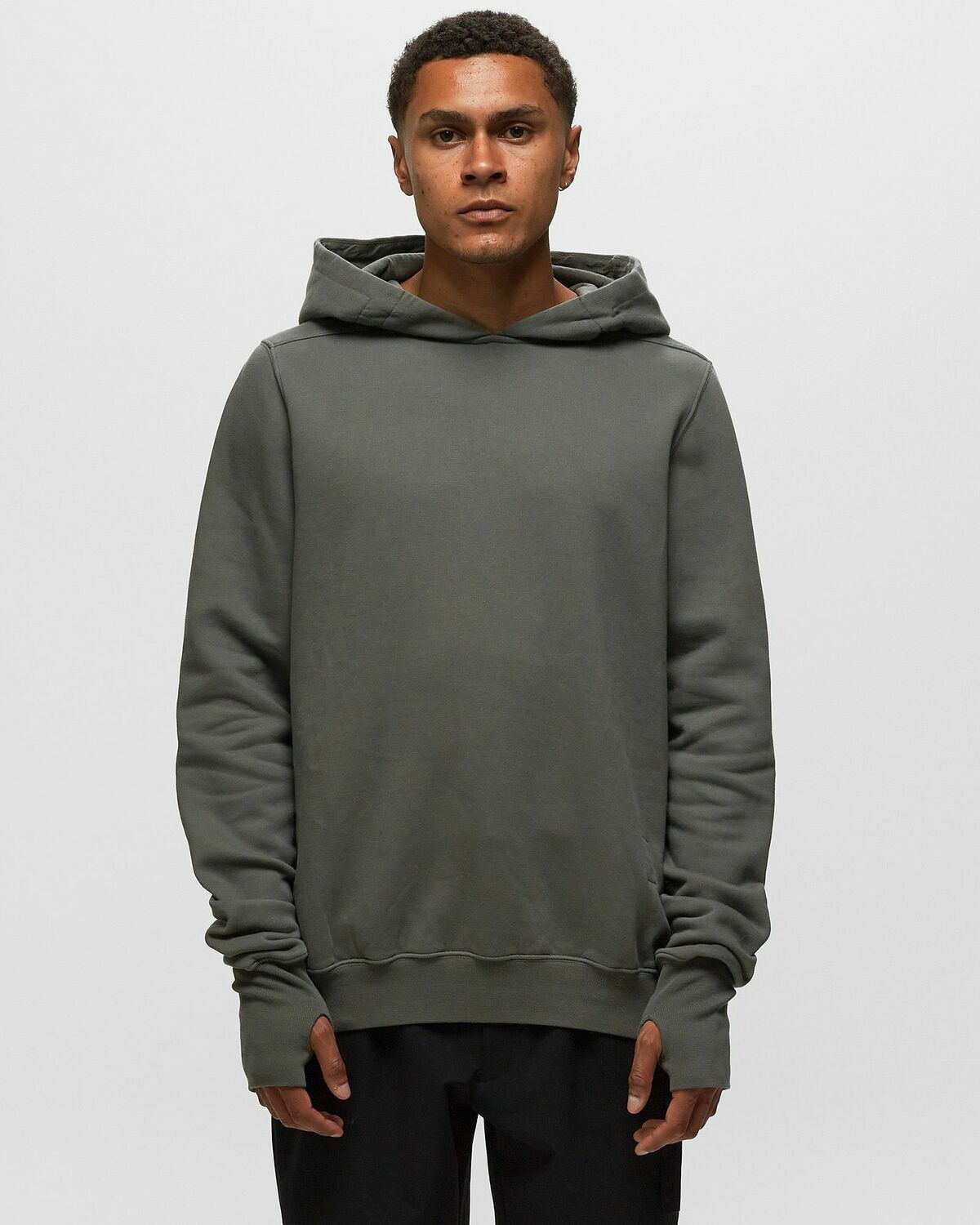 Rick Owens Drkshdw Knit Sweatshirt Gauntlet Granbury Hoodie Grey