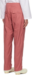 Engineered Garments Pink Fatigue Trousers